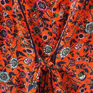 Floral Anthropologie Silk Blouse